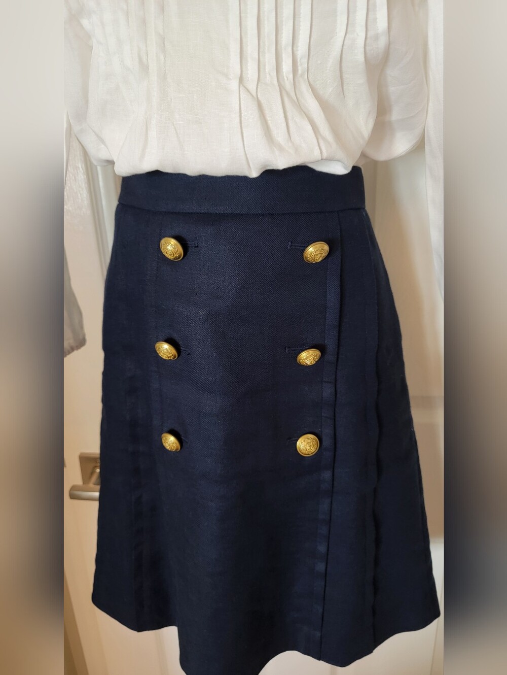 J CREW Linen A-Line Skirt - Picture 2 of 11